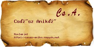 Csősz Anikó névjegykártya